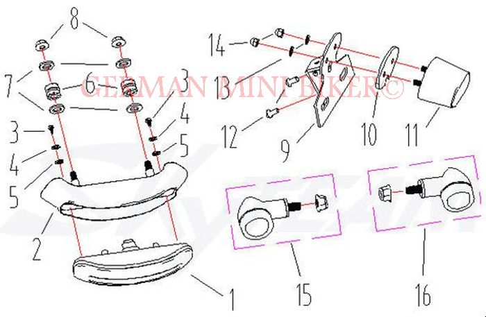 -2 Blinker LED LED e-Max Abb. 15 1 Stück 