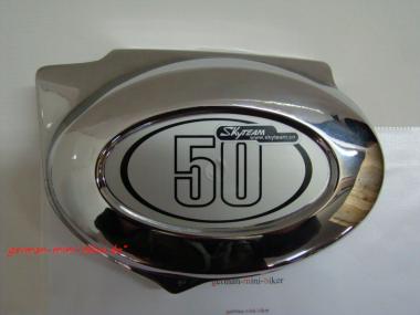 Seitendeckel Batterie 50cc Links CHROME 