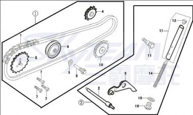 SPANNROLLE STEUERKETTE 125CC ABB. 1.4 